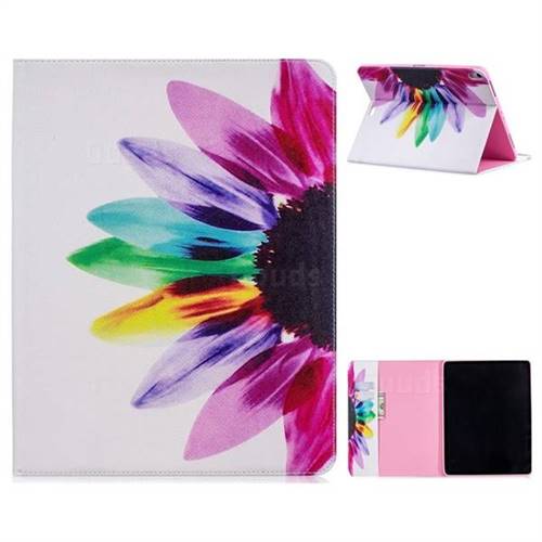 Seven-color Flowers Folio Stand Leather Wallet Case for Apple iPad Pro 12.9 (2018)