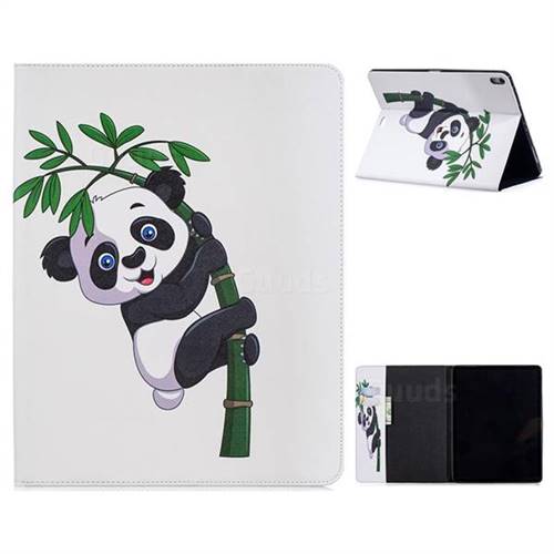 Bamboo Panda Folio Stand Leather Wallet Case for Apple iPad Pro 12.9 (2018)
