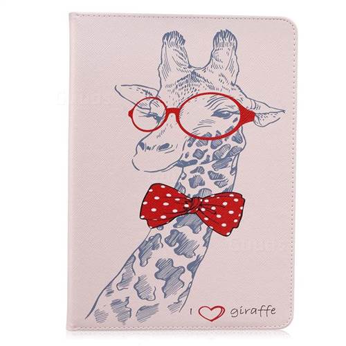 Glasses Giraffe Folio Stand Leather Wallet Case for iPad Pro 9.7 2016 9.7 inch