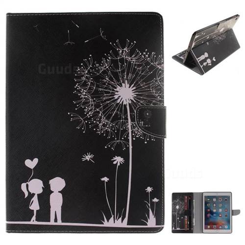 Black Dandelion Painting Tablet Leather Wallet Flip Cover for iPad Pro 9.7 2016 9.7inch