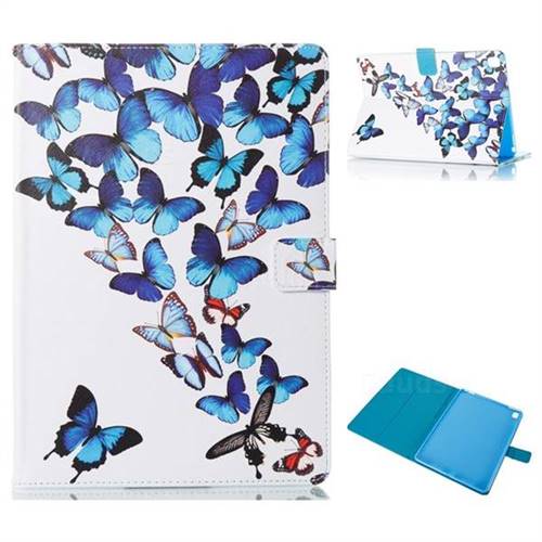 Blue Vivid Butterflies Folio Stand Leather Wallet Case for iPad Pro 9.7 2016 9.7 inch