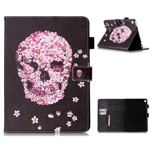 Petals Skulls Folio Stand Leather Wallet Case for iPad Pro 9.7 2016 9.7 inch