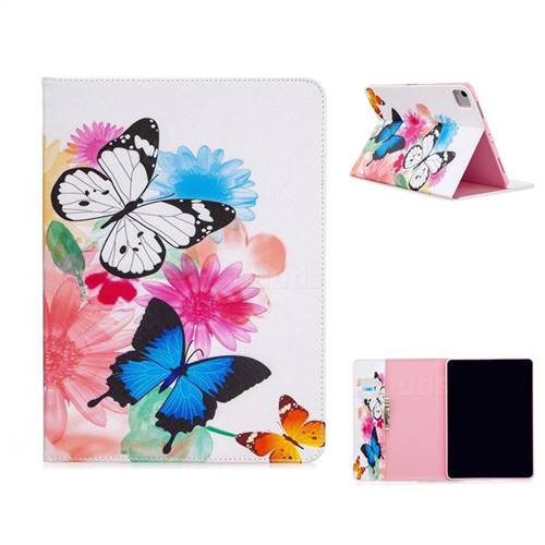 Vivid Flying Butterflies Folio Stand Leather Wallet Case for Apple iPad Pro 11 (2020)