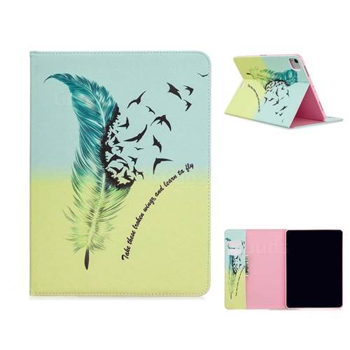 Feather Bird Folio Stand Leather Wallet Case for Apple iPad Pro 11 (2020)