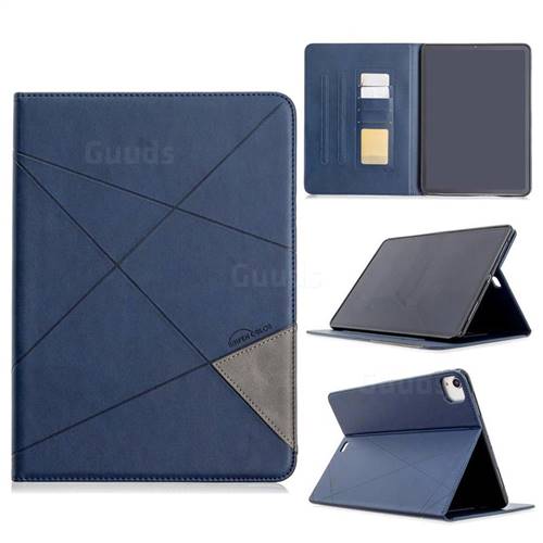 Binfen Color Prismatic Slim Magnetic Sucking Stitching Wallet Flip Cover for Apple iPad Pro 11 (2020) - Blue