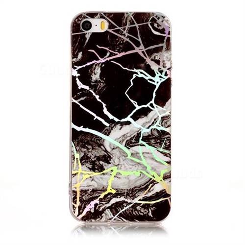 White Black Marble Pattern Bright Color Laser Soft Tpu Case For Iphone Se2 Iphone Se 18 Iphone Se2 Iphone Se 18 Cases Guuds