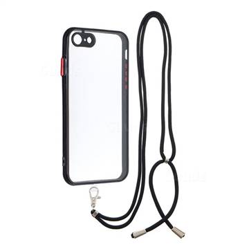 Necklace Cross-body Lanyard Strap Cord Phone Case Cover for iPhone SE 2020 - Black