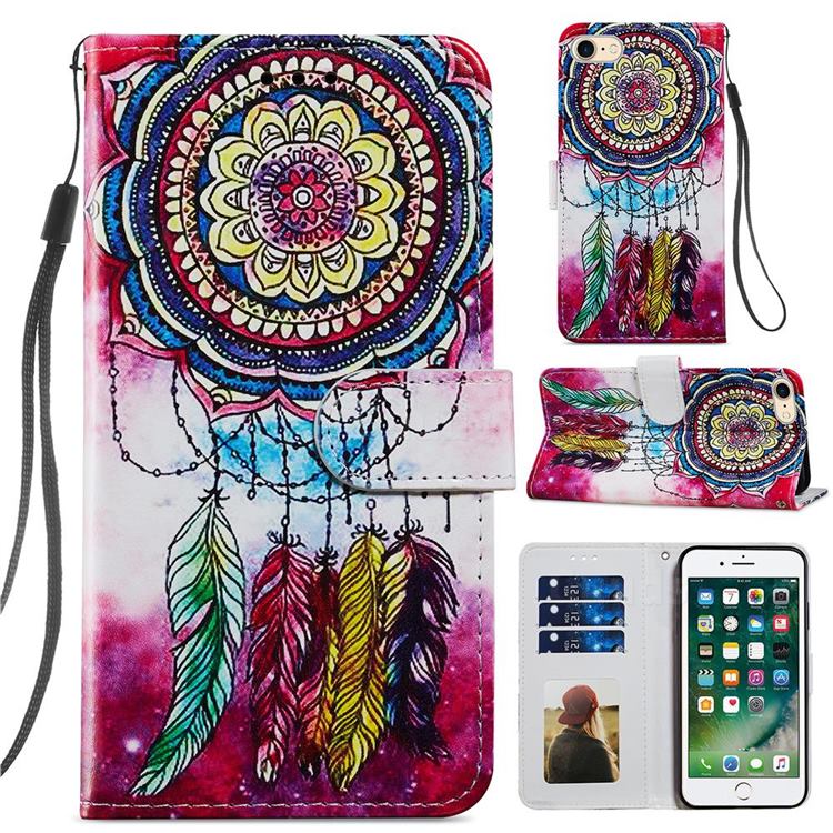 Dreamcatcher Smooth Leather Phone Wallet Case for iPhone SE 2020