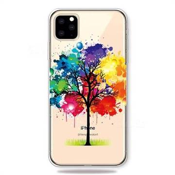 Oil Painting Tree Clear Varnish Soft Phone Back Cover for iPhone 11 Pro (5.8 inch)