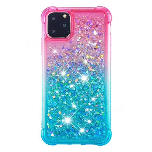 Rainbow Gradient Liquid Glitter Quicksand Sequins Phone Case for