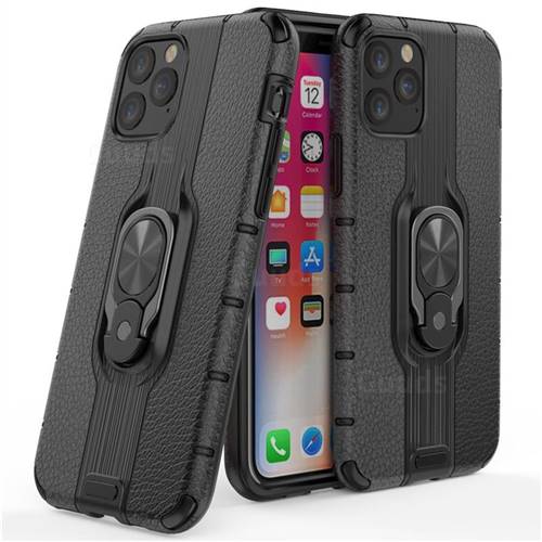 Alita Battle Angel Armor Metal Ring Grip Shockproof Dual Layer Rugged Hard Cover for iPhone 11 Pro (5.8 inch) - Black