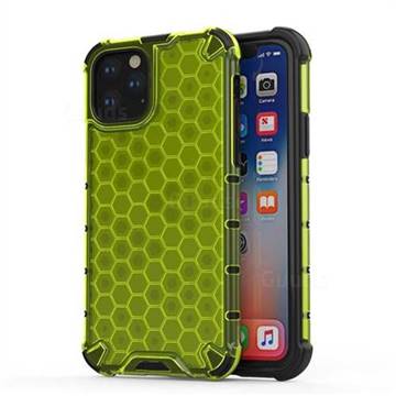 Honeycomb TPU + PC Hybrid Armor Shockproof Case Cover for iPhone 11 Pro (5.8 inch) - Green