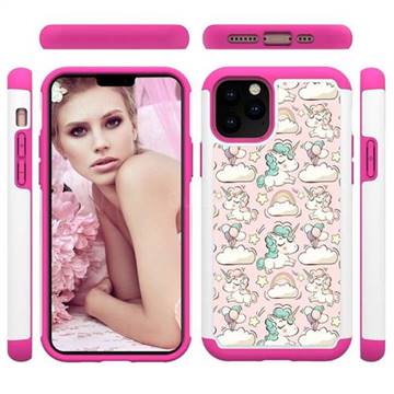 Pink Pony Shock Absorbing Hybrid Defender Rugged Phone Case Cover for iPhone 11 Pro (5.8 inch)