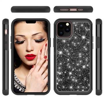 Glitter Rhinestone Bling Shock Absorbing Hybrid Defender Rugged Phone Case Cover for iPhone 11 Pro (5.8 inch) - Black