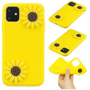 Yellow Sunflower Soft 3D Silicone Case for iPhone 11 Pro (5.8 inch)