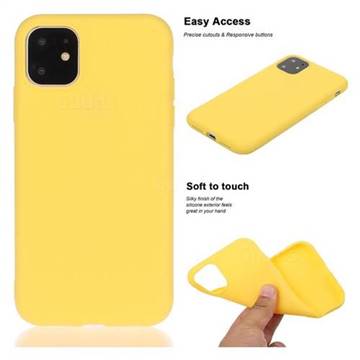 Soft Matte Silicone Phone Cover for iPhone 11 Pro (5.8 inch) - Yellow