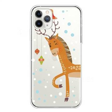 Bird and Deer Xmas Super Clear Soft Back Cover for iPhone 11 Pro (5.8 inch)
