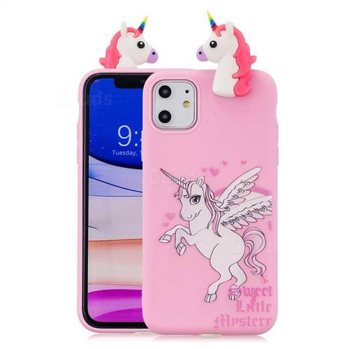 Wings Unicorn Soft 3D Climbing Doll Soft Case for iPhone 11 Pro (5.8 inch)