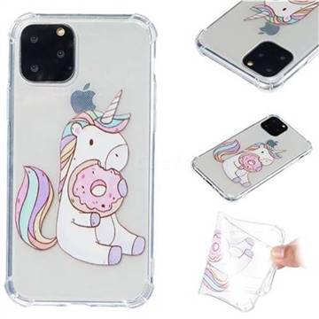 Donut Unicorn Anti-fall Clear Varnish Soft TPU Back Cover for iPhone 11 Pro (5.8 inch)