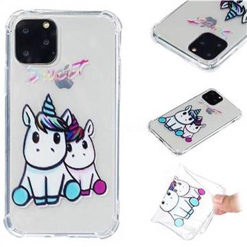 Sweet Unicorn Anti-fall Clear Varnish Soft TPU Back Cover for iPhone 11 Pro (5.8 inch)
