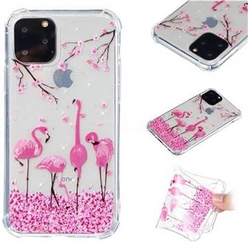 Cherry Flamingo Anti-fall Clear Varnish Soft TPU Back Cover for iPhone 11 Pro (5.8 inch)