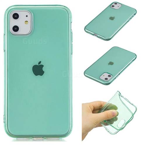 Transparent Jelly Mobile Phone Case for iPhone 11 Pro (5.8 inch) - Green