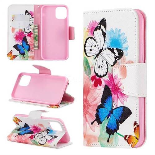 Vivid Flying Butterflies Leather Wallet Case for iPhone 11 Pro (5.8 inch)