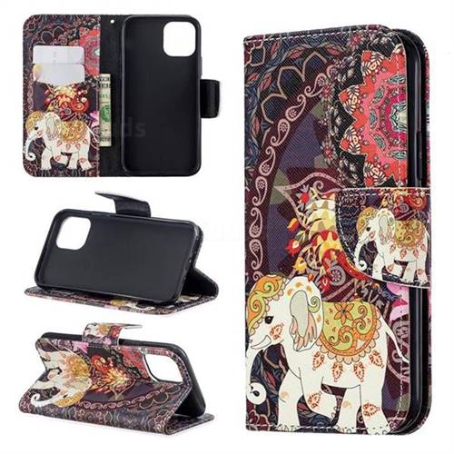 Totem Flower Elephant Leather Wallet Case for iPhone 11 Pro (5.8 inch)