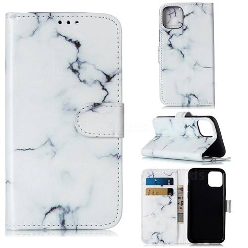 Soft White Marble PU Leather Wallet Case for iPhone 11 Pro (5.8 inch)