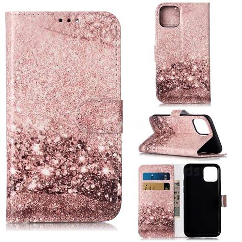 Glittering Rose Gold PU Leather Wallet Case for iPhone 11 Pro (5.8 inch)