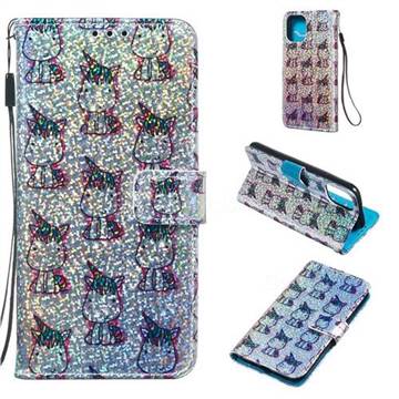 Little Unicorn Sequins Painted Leather Wallet Case for iPhone 11 Pro (5.8 inch)