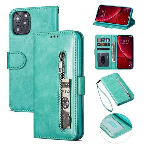 Retro Calfskin Zipper Leather Wallet Case Cover for iPhone 11 Pro (5.8 ...