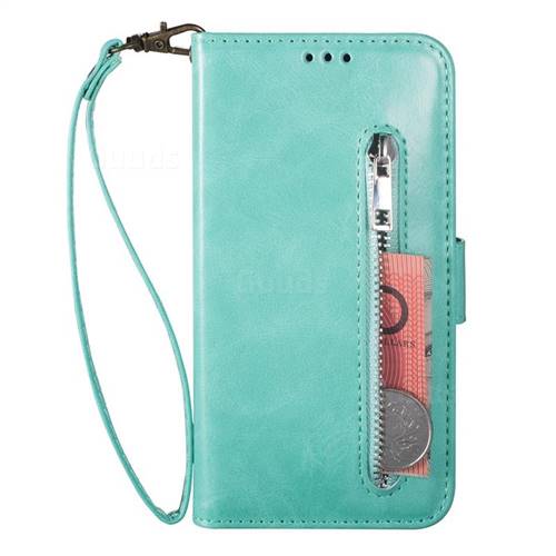 Retro Calfskin Zipper Leather Wallet Case Cover for iPhone 11 Pro (5.8