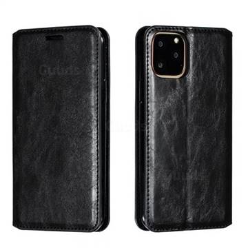 Retro Slim Magnetic Crazy Horse PU Leather Wallet Case for iPhone 11 Pro (5.8 inch) - Black