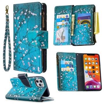 Blue Plum Binfen Color BF03 Retro Zipper Leather Wallet Phone Case for iPhone 11 Pro (5.8 inch)