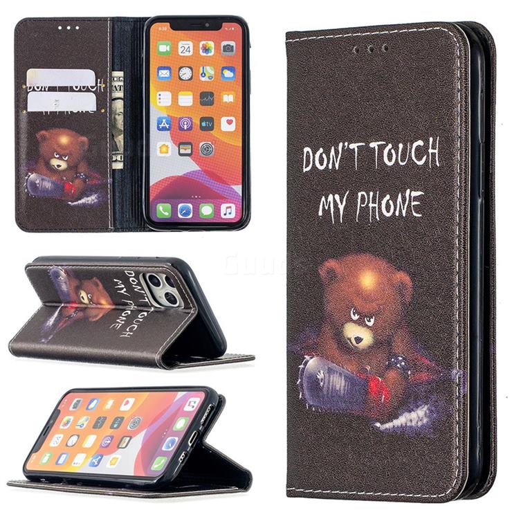 Chainsaw Bear Slim Magnetic Attraction Wallet Flip Cover for iPhone 11 Pro (5.8 inch)