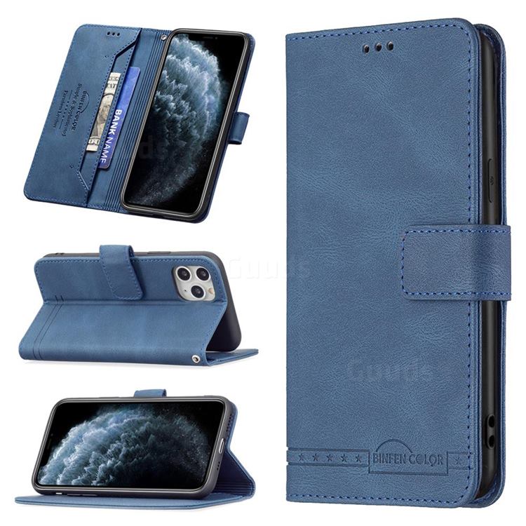 Binfen Color RFID Blocking Leather Wallet Case for iPhone 11 Pro (5.8 inch) - Blue