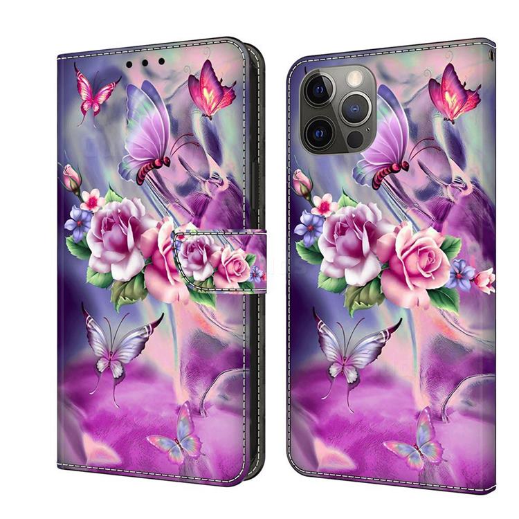 Flower Butterflies Crystal PU Leather Protective Wallet Case Cover for iPhone 11 Pro (5.8 inch)