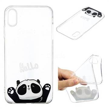 Hello Panda Super Clear Soft TPU Back Cover for iPhone XS Max (6.5 inch)