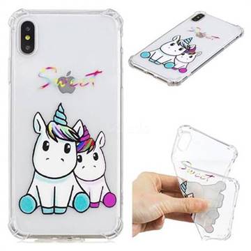 Sweet Unicorn Anti-fall Clear Varnish Soft TPU Back Cover for iPhone XS Max (6.5 inch)