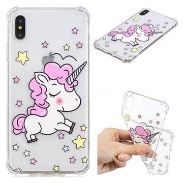 Star Unicorn Anti-fall Clear Varnish Soft TPU Back Cover for iPhone XS Max (6.5 inch)