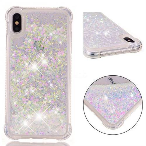 Dynamic Liquid Glitter Sand Quicksand Star TPU Case for iPhone XS Max (6.5 inch) - Pink