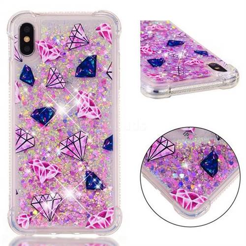 Diamond Dynamic Liquid Glitter Sand Quicksand Star TPU Case for iPhone XS Max (6.5 inch)