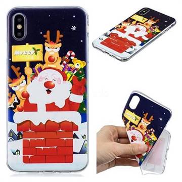 Merry Christmas Xmas Super Clear Soft TPU Back Cover for iPhone XS Max (6.5 inch)
