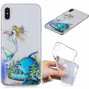Mermaid Clear Varnish Soft Phone Back Cover for iPhone XS Max (6.5 inch)