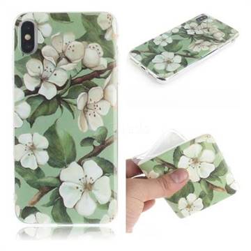 Watercolor Flower IMD Soft TPU Cell Phone Back Cover for iPhone XS Max (6.5 inch)