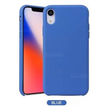 Howmak Slim Liquid Silicone Rubber Shockproof Phone Case Cover for iPhone XS Max (6.5 inch) - Sky Blue