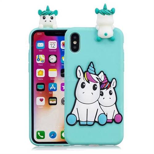 Hævde Do stimulere Couple Unicorn Soft 3D Climbing Doll Soft Case for iPhone XS Max (6.5 inch)  - Back Cover - Guuds