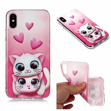 Love Cat Matte Soft TPU Back Cover for iPhone XS Max (6.5 inch)