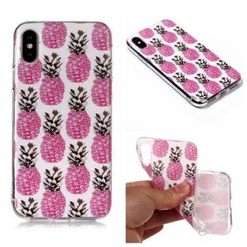 Rose Pineapple Matte Soft TPU Back Cover for iPhone XS Max (6.5 inch)